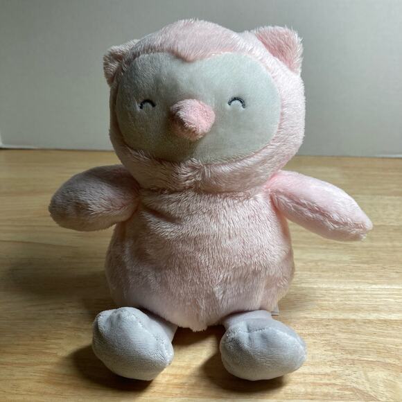 Just One You by Carter's For You Rattle Pink and White Owl Plush. Pre-Owned - Picture 1 of 9